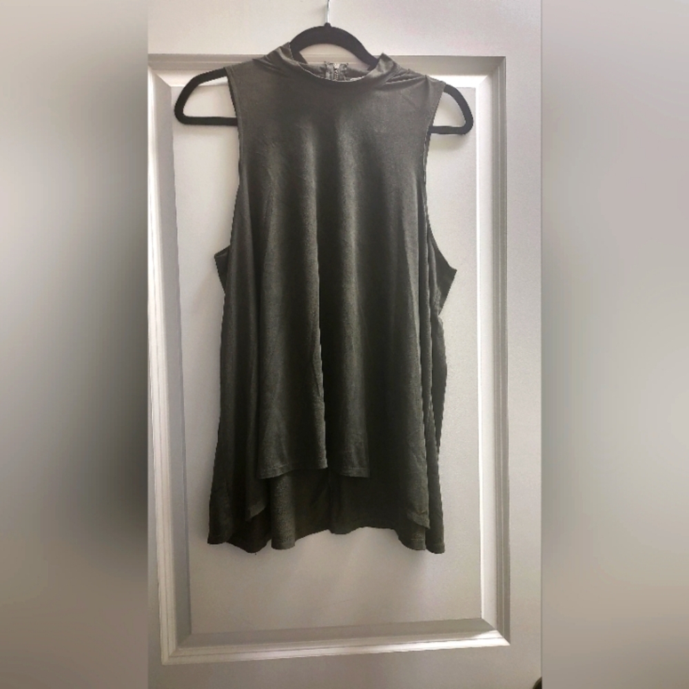 Soft large green high neck tank